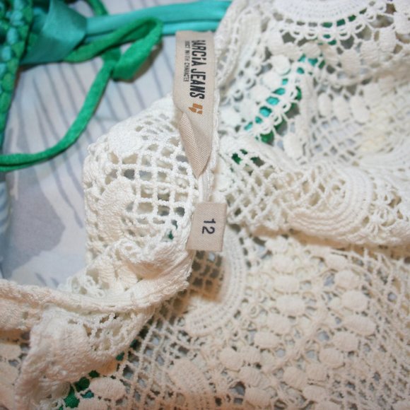 Womens Garcia Jeans Cropped Crocheted Knit Tank Top Size 12 - Picture 7 of 7